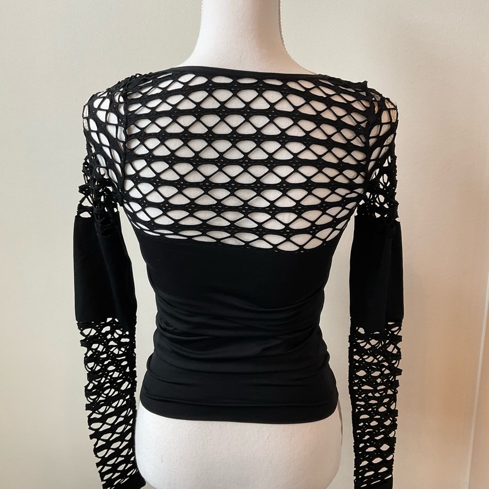 VENUS Black Ruched Cut Out Bodysuit - Picture 5 of 9